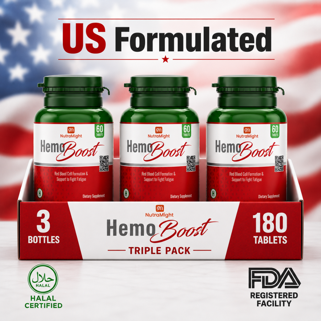 HemoBoost Triple Pack US-formulated iron supplement Pakistan - 3 bottles 180 tablets