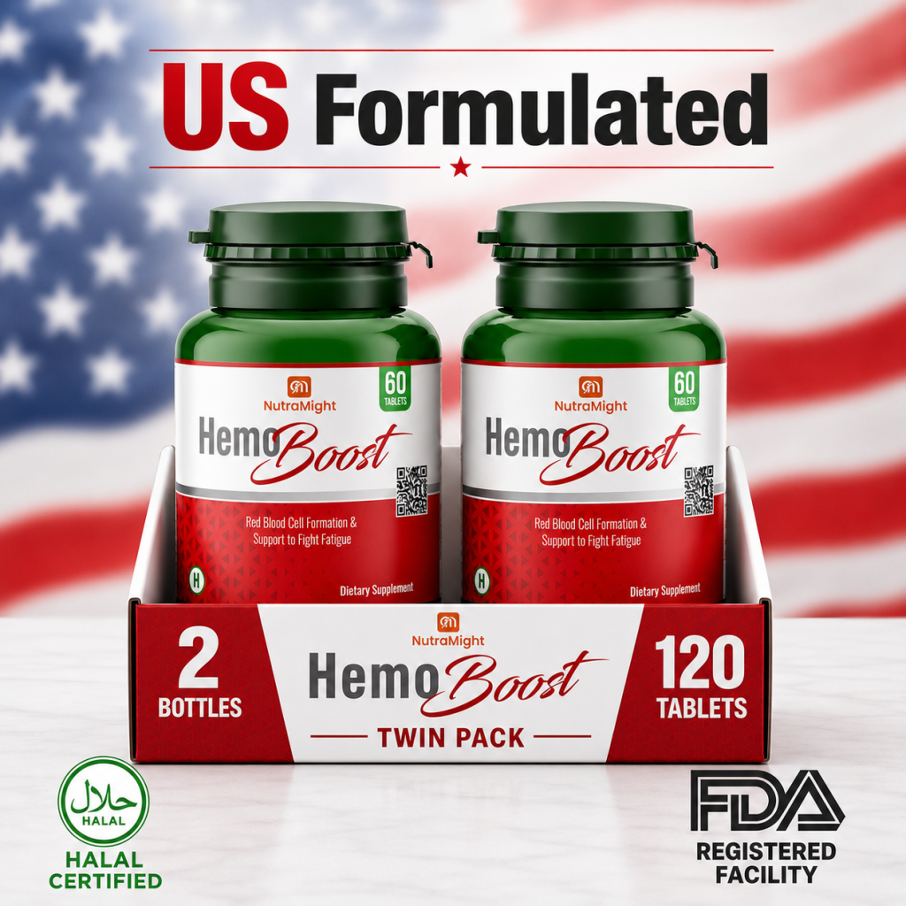 HemoBoost Twin Pack US-formulated iron supplement Pakistan - 2 bottles 120 tablets