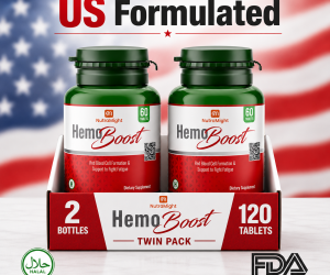 HemoBoost Twin Pack US-formulated iron supplement Pakistan - 2 bottles 120 tablets