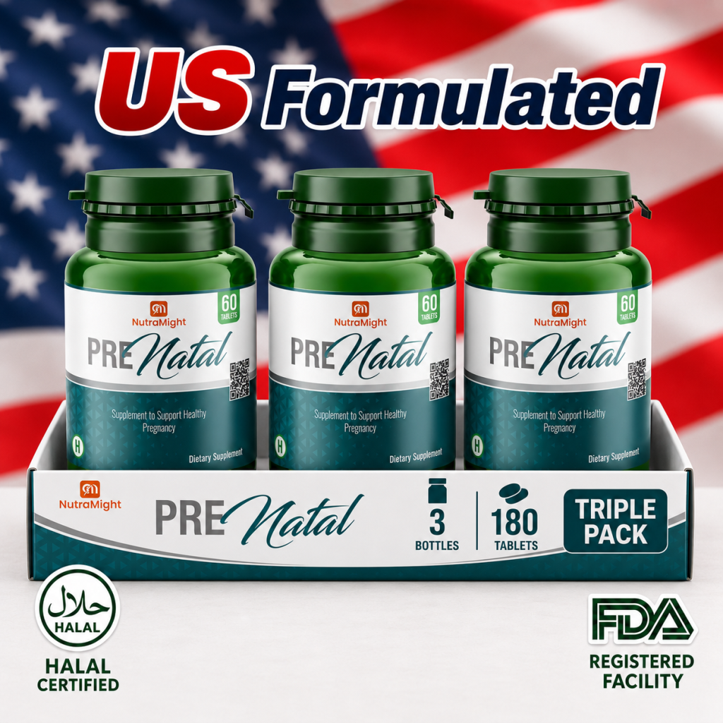 Prenatal Triple Pack US-formulated pregnancy supplement Pakistan - 3 bottles 180 tablets