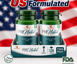 Prenatal Twin Pack US-formulated pregnancy supplement Pakistan - 2 bottles 120 tablets
